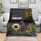 Custom Panthers Blanket Warrior Mascot With Aboriginal Indigenous