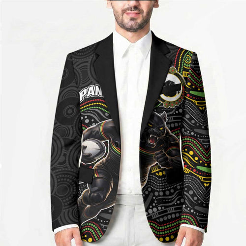 Custom Panthers Blazer Warrior Mascot With Aboriginal Indigenous