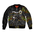 Custom Panthers Bomber Jacket Warrior Mascot With Aboriginal Indigenous