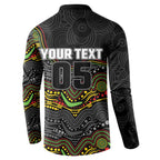 Custom Panthers Button Sweatshirt Warrior Mascot With Aboriginal Indigenous