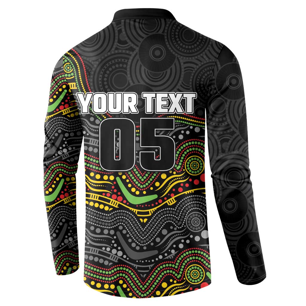 Custom Panthers Button Sweatshirt Warrior Mascot With Aboriginal Indigenous