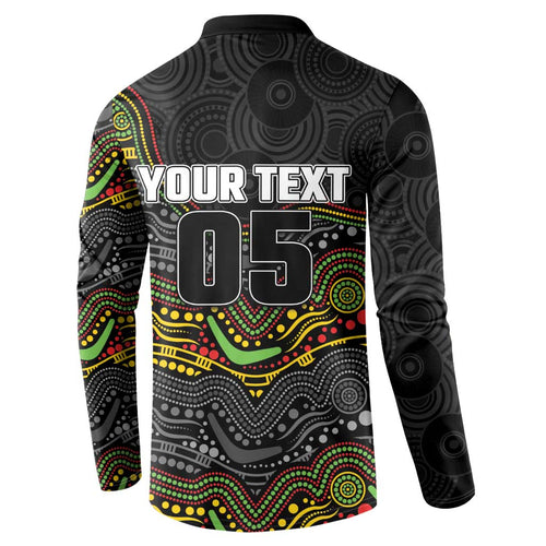 Custom Panthers Button Sweatshirt Warrior Mascot With Aboriginal Indigenous