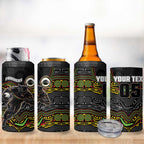 Custom Panthers 4 in 1 Can Cooler Tumbler Warrior Mascot With Aboriginal Indigenous