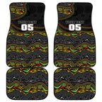 Custom Panthers Car Mats Warrior Mascot With Aboriginal Indigenous