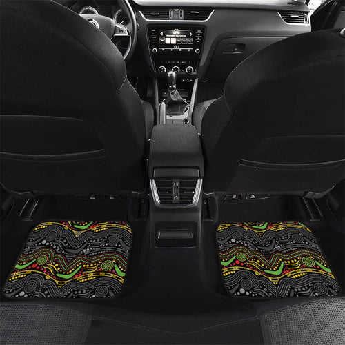 Custom Panthers Car Mats Warrior Mascot With Aboriginal Indigenous