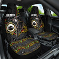Custom Panthers Car Seat Cover Warrior Mascot With Aboriginal Indigenous