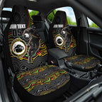 Custom Panthers Car Seat Cover Warrior Mascot With Aboriginal Indigenous