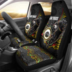Custom Panthers Car Seat Cover Warrior Mascot With Aboriginal Indigenous