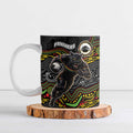 Custom Panthers Ceramic Mug Warrior Mascot With Aboriginal Indigenous