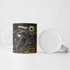 Custom Panthers Ceramic Mug Warrior Mascot With Aboriginal Indigenous