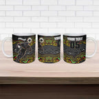 Custom Panthers Ceramic Mug Warrior Mascot With Aboriginal Indigenous