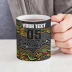Custom Panthers Ceramic Mug Warrior Mascot With Aboriginal Indigenous