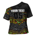 Custom Panthers Cross Shoulder Shirt Warrior Mascot With Aboriginal Indigenous