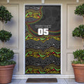 Custom Panthers Door Cover Warrior Mascot With Aboriginal Indigenous