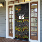 Custom Panthers Door Cover Warrior Mascot With Aboriginal Indigenous