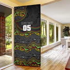 Custom Panthers Door Cover Warrior Mascot With Aboriginal Indigenous
