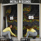 Custom Panthers Door Cover Warrior Mascot With Aboriginal Indigenous