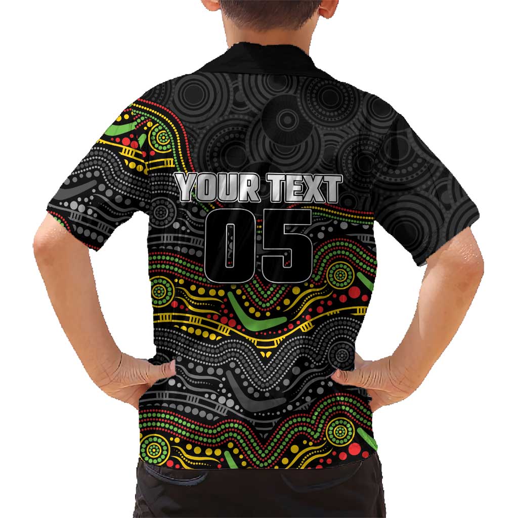 Custom Panthers Family Matching Mermaid Dress and Hawaiian Shirt Warrior Mascot With Aboriginal Indigenous