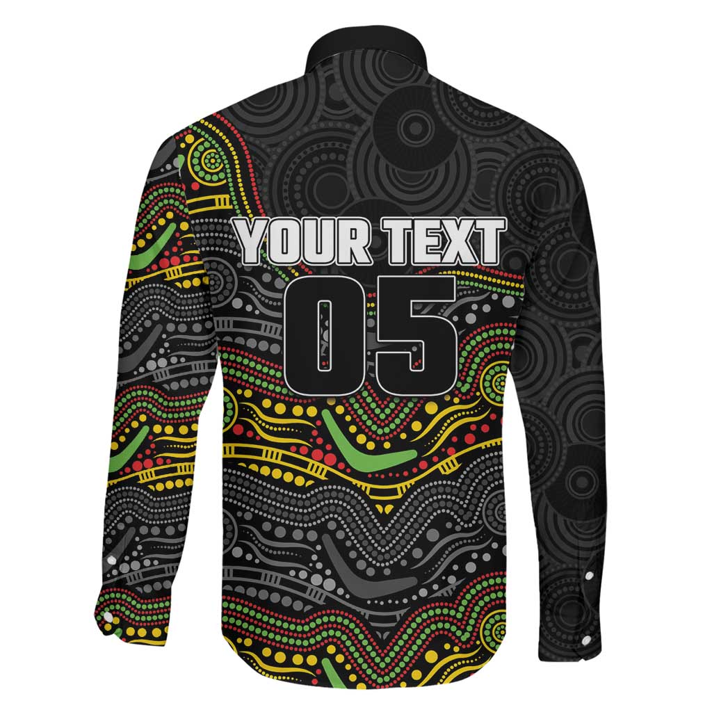 Custom Panthers Family Matching Tank Maxi Dress and Hawaiian Shirt Warrior Mascot With Aboriginal Indigenous