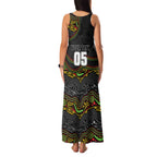 Custom Panthers Family Matching Tank Maxi Dress and Hawaiian Shirt Warrior Mascot With Aboriginal Indigenous