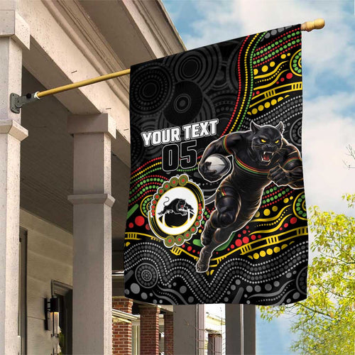 Custom Panthers Garden Flag Warrior Mascot With Aboriginal Indigenous
