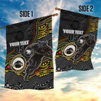 Custom Panthers Garden Flag Warrior Mascot With Aboriginal Indigenous