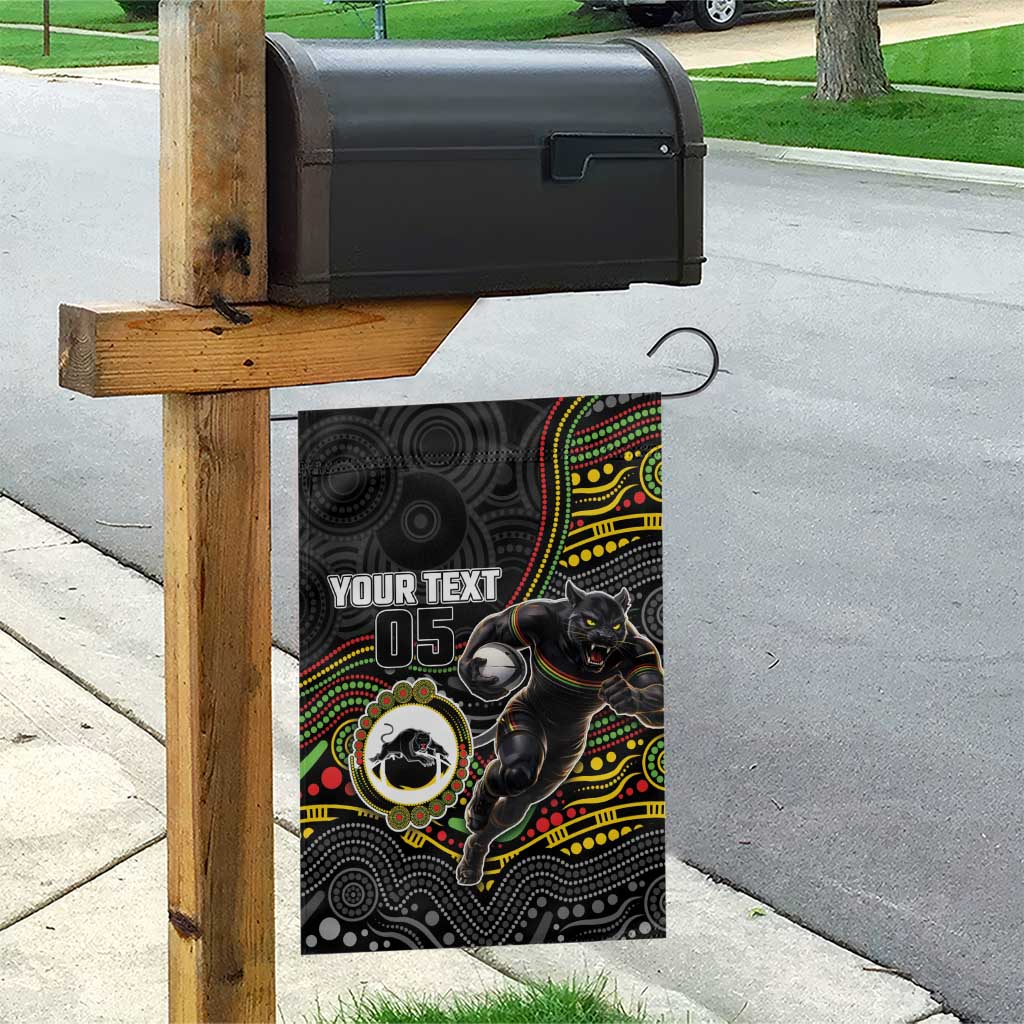 Custom Panthers Garden Flag Warrior Mascot With Aboriginal Indigenous