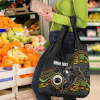 Custom Panthers Grocery Bag Warrior Mascot With Aboriginal Indigenous