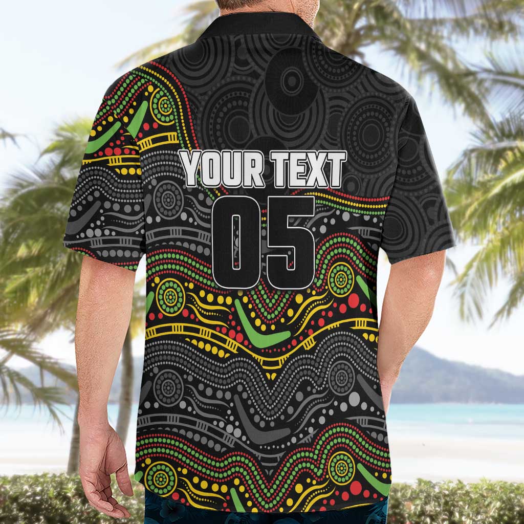 Custom Panthers Hawaiian Shirt Warrior Mascot With Aboriginal Indigenous
