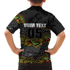 Custom Panthers Hawaiian Shirt Warrior Mascot With Aboriginal Indigenous