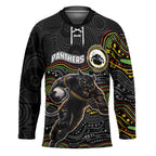 Custom Panthers Hockey Jersey Warrior Mascot With Aboriginal Indigenous