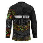Custom Panthers Hockey Jersey Warrior Mascot With Aboriginal Indigenous