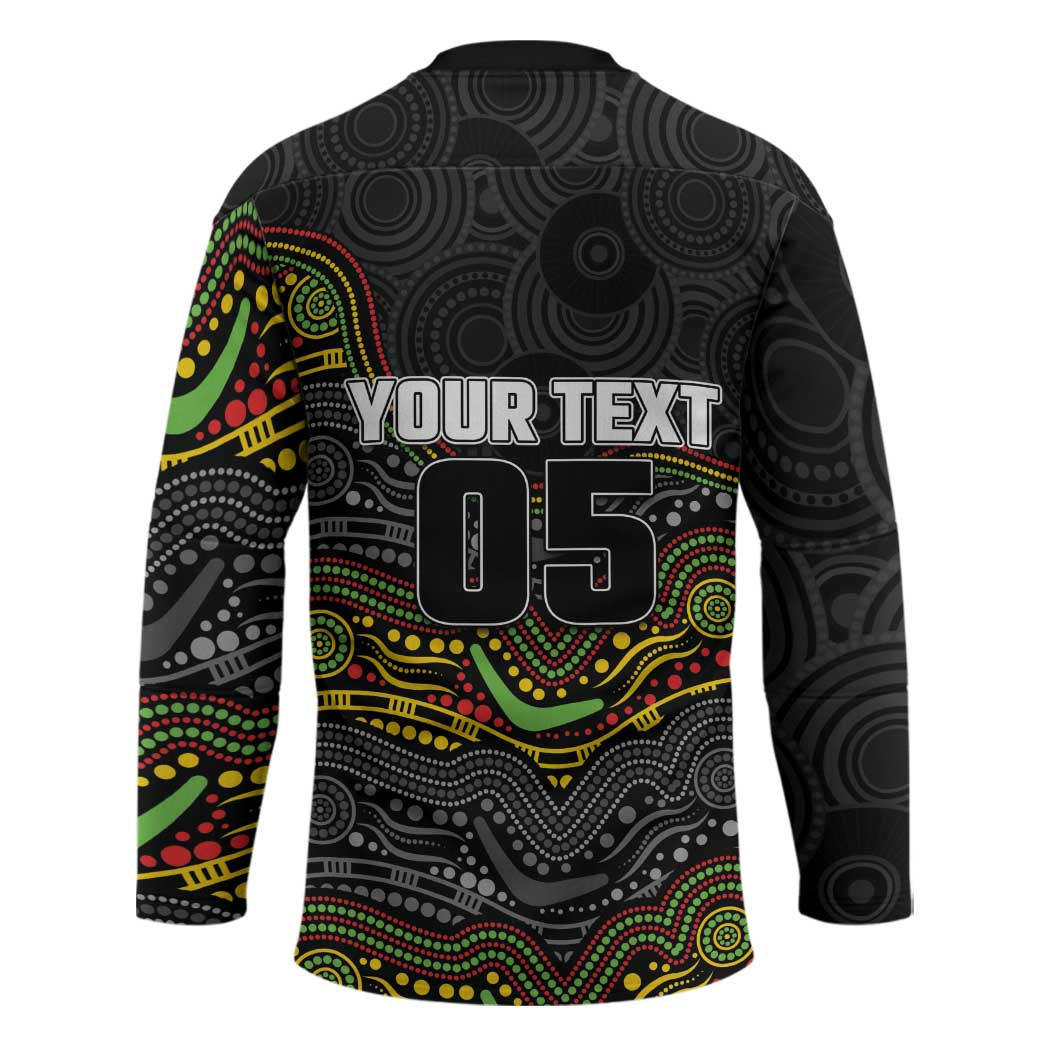 Custom Panthers Hockey Jersey Warrior Mascot With Aboriginal Indigenous