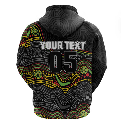 Custom Panthers Hoodie Warrior Mascot With Aboriginal Indigenous