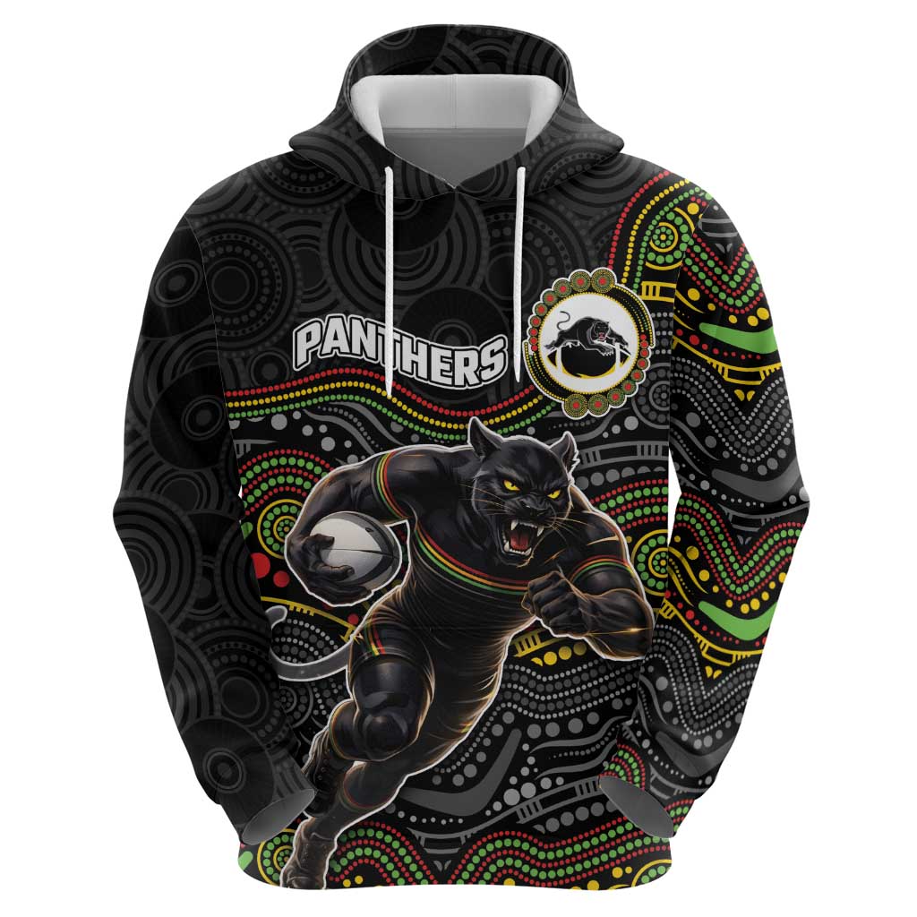 Custom Panthers Hoodie Warrior Mascot With Aboriginal Indigenous
