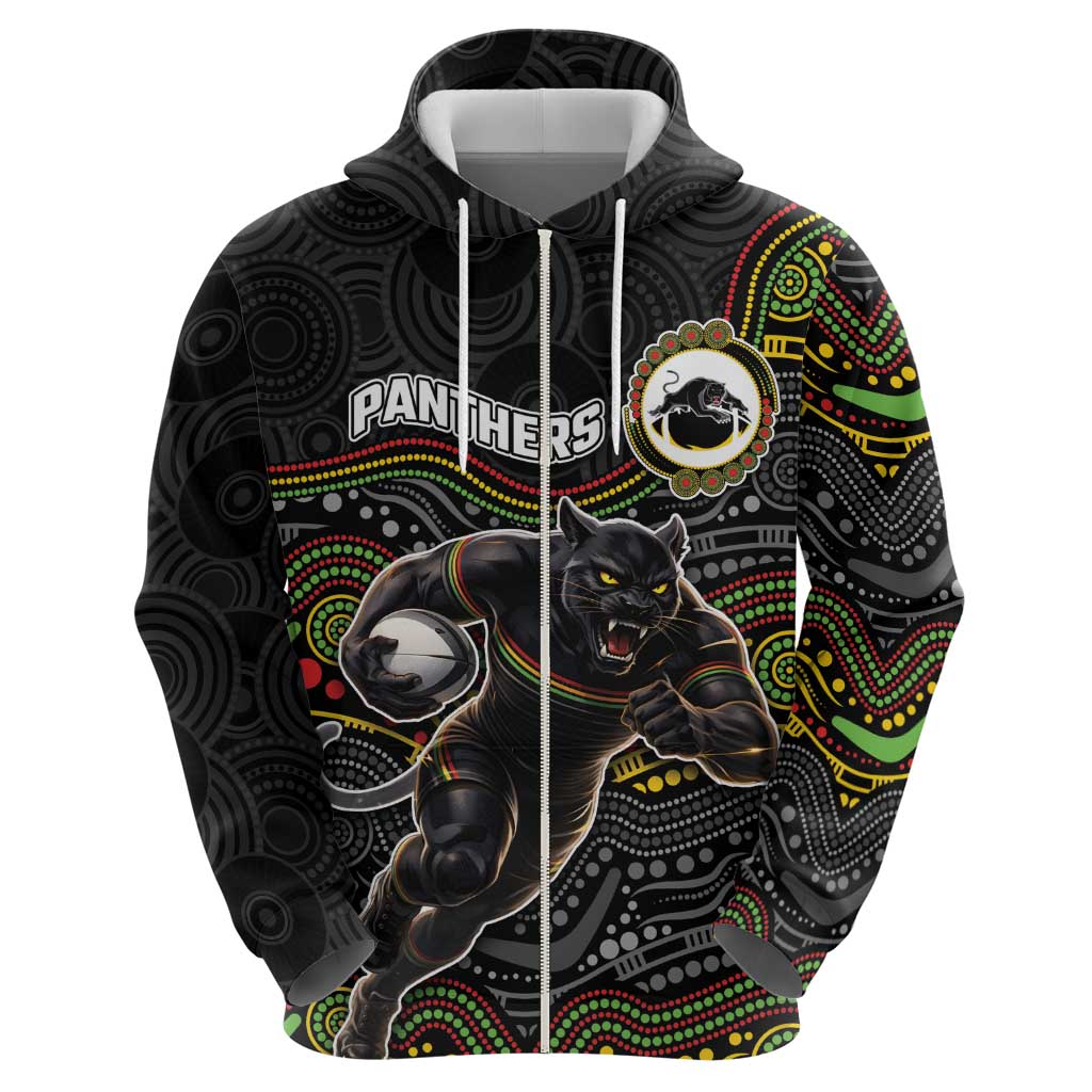 Custom Panthers Hoodie Warrior Mascot With Aboriginal Indigenous