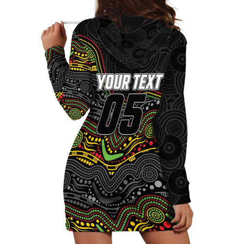 Custom Panthers Hoodie Dress Warrior Mascot With Aboriginal Indigenous