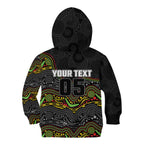 Custom Panthers Kid Hoodie Warrior Mascot With Aboriginal Indigenous