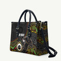 Custom Panthers Leather Bag Warrior Mascot With Aboriginal Indigenous