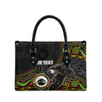Custom Panthers Leather Bag Warrior Mascot With Aboriginal Indigenous