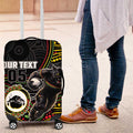 Custom Panthers Luggage Cover Warrior Mascot With Aboriginal Indigenous