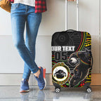 Custom Panthers Luggage Cover Warrior Mascot With Aboriginal Indigenous
