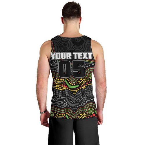 Custom Panthers Men Tank Top Warrior Mascot With Aboriginal Indigenous