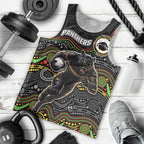 Custom Panthers Men Tank Top Warrior Mascot With Aboriginal Indigenous