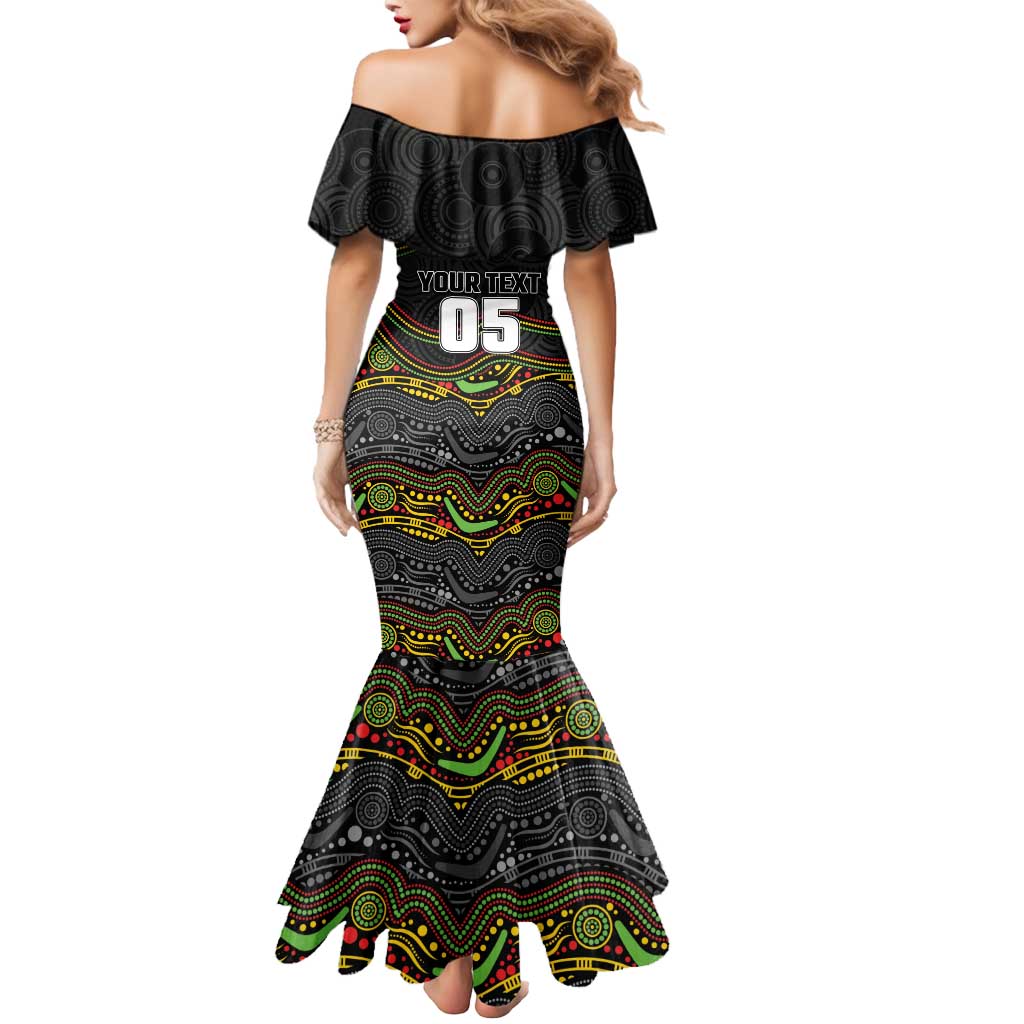 Custom Panthers Mermaid Dress Warrior Mascot With Aboriginal Indigenous