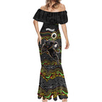 Custom Panthers Mermaid Dress Warrior Mascot With Aboriginal Indigenous