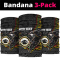 Custom Panthers Neck Gaiter Warrior Mascot With Aboriginal Indigenous