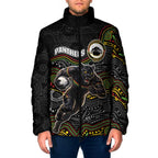 Custom Panthers Padded Jacket Warrior Mascot With Aboriginal Indigenous