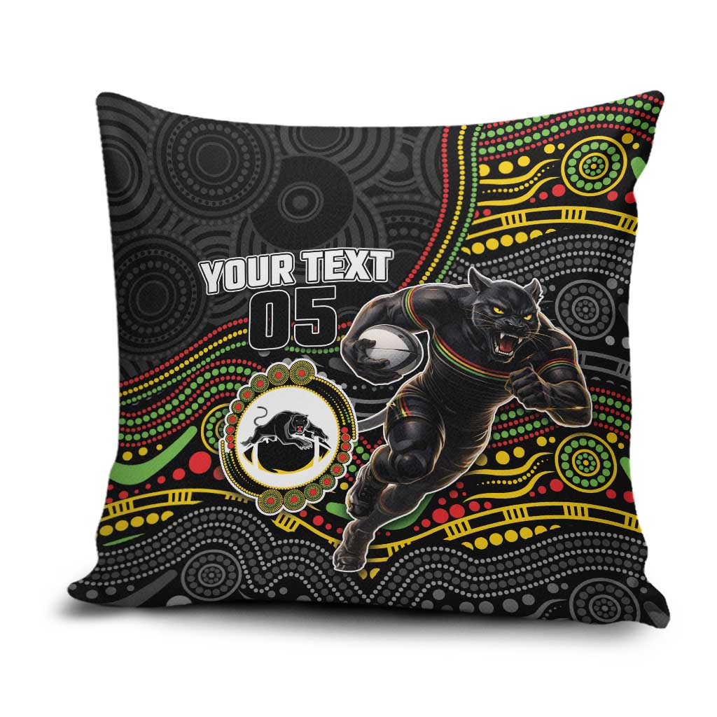 Custom Panthers Pillow Cover Warrior Mascot With Aboriginal Indigenous