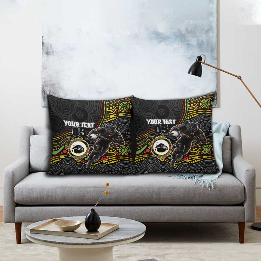 Custom Panthers Pillow Cover Warrior Mascot With Aboriginal Indigenous